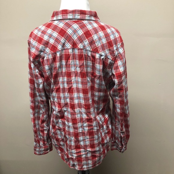 VTG Eddie Bauer Plaid Flannel Button Down NWT Lg - Picture 6 of 8